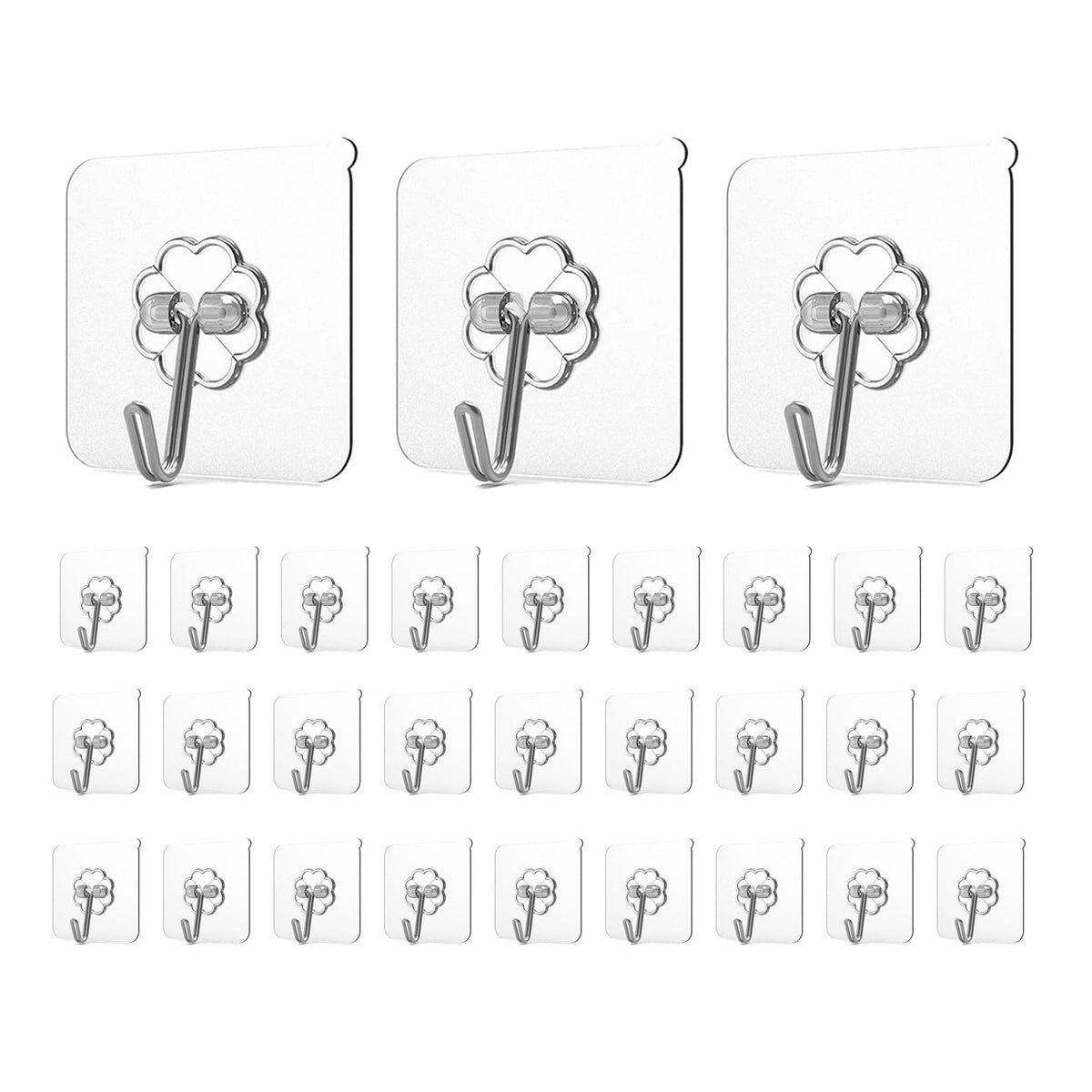 Adhesive Hooks for Hanging,Heavy Duty Wall Hooks 20 Pack,Sticky Ceiling