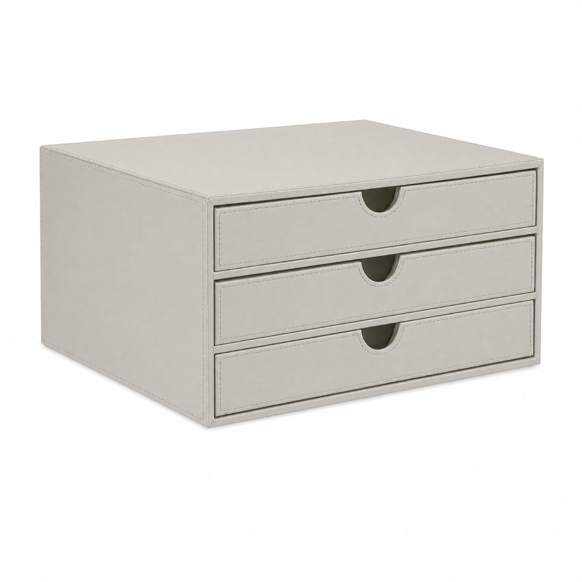UnionBasic Document Organizer, 3-Drawer File Cabinet Document Storage Box, Office Desktop Filing Organizer, Croco White