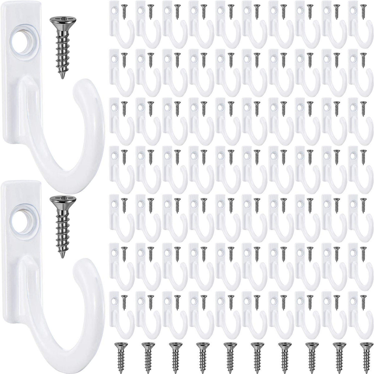 Zhehao 100 Pieces Key Hooks Jewelry Small Hook Key, Black, 100 Pieces