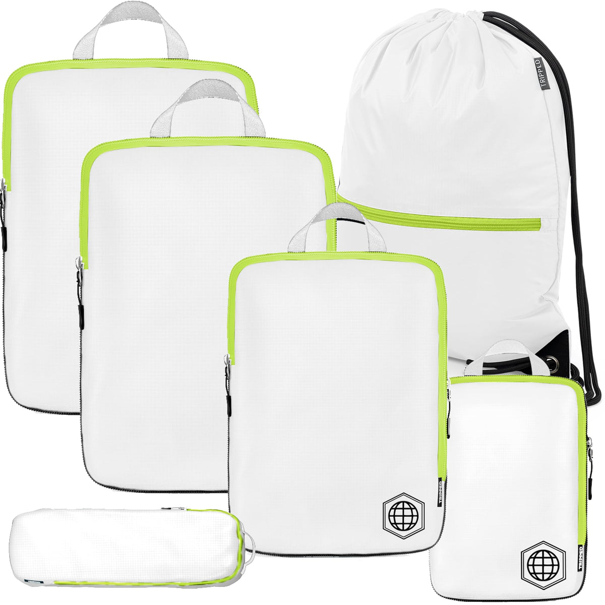 TRIPPED Travel Gear Extra Large Compression Packing Cubes 6-Piece Set