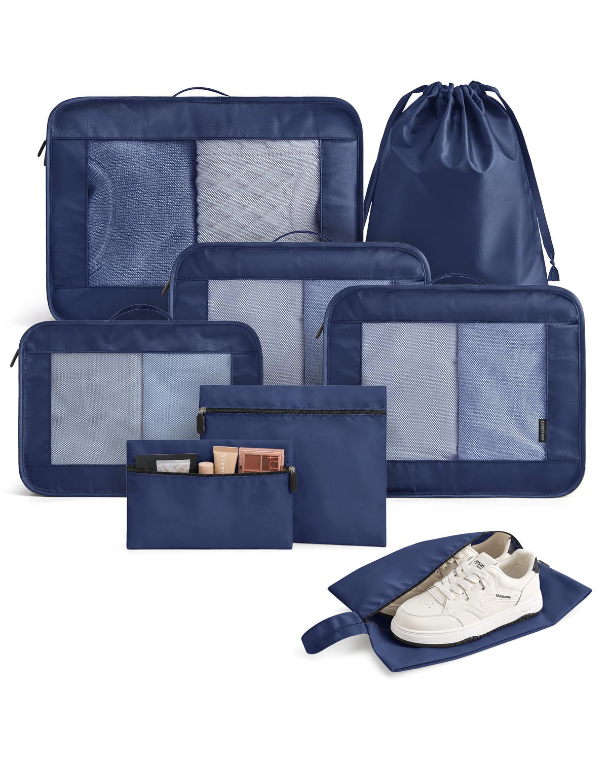 LIGHT FLIGHT 8 Set Packing Cubes for Travel, Cruise Ship Travel Essentials