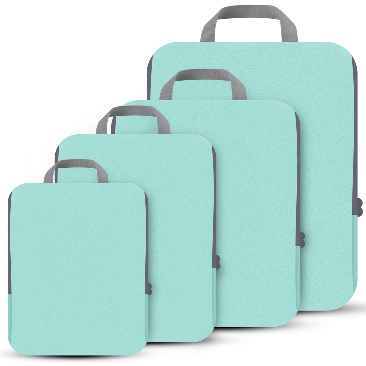 PANDA JOYS 4 Set Compression Packing Cubes Travel - Travel Accessories Expandable Packing Organizers for Carry On - Essentials Luggage Bags - Black