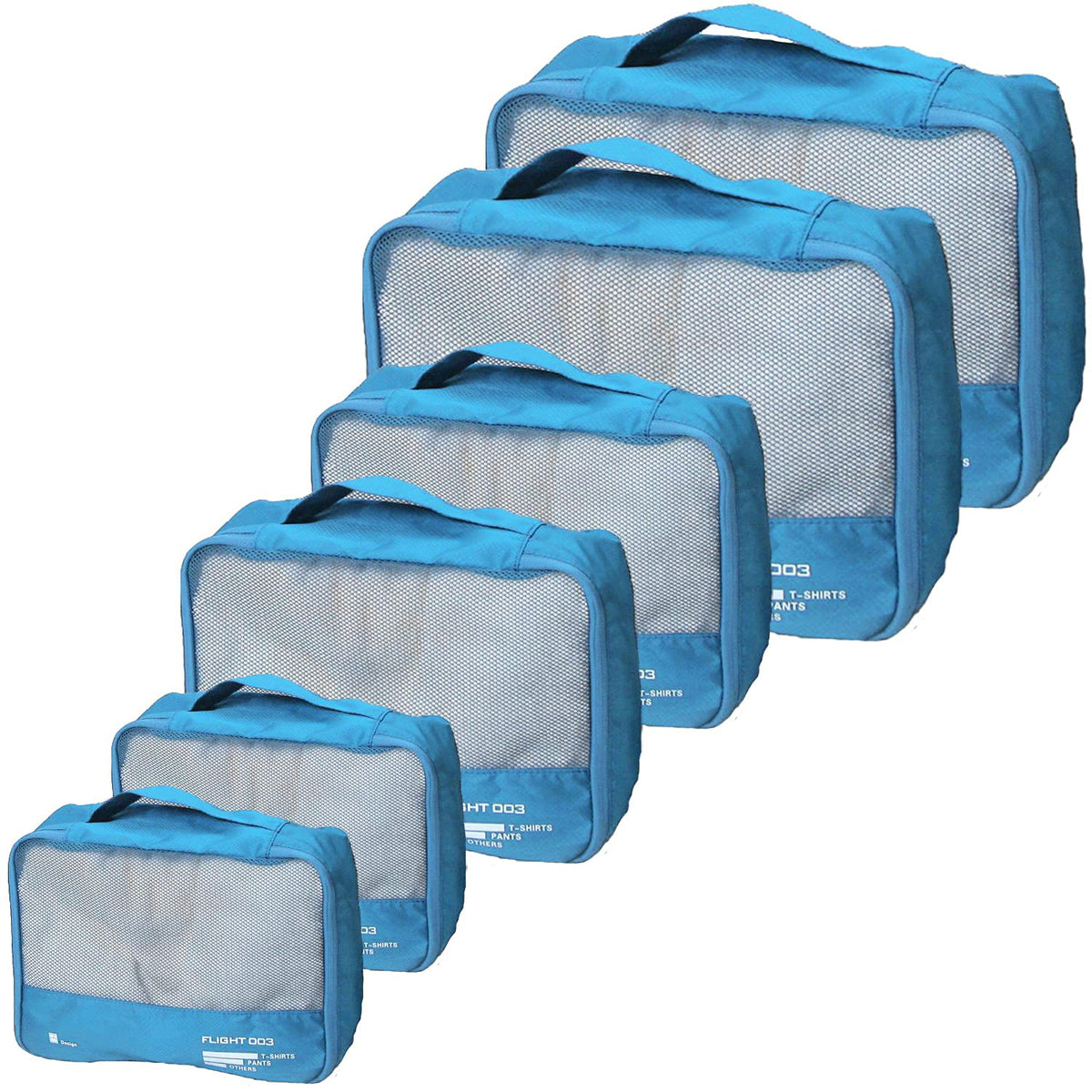 Packing Cubes Set Travel Luggage Organizers Suitcase Lightweight Accessories Navy Blue