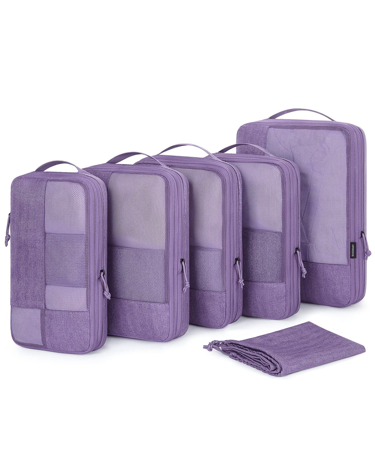 BAGSMART Compression Packing Cubes for Travel, Nylon Luggage Organizer Bags