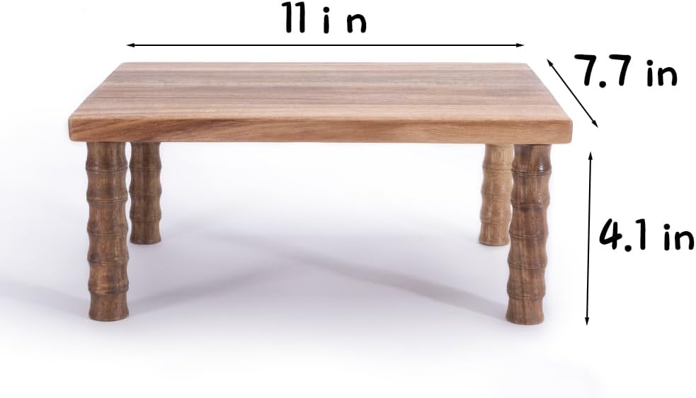 Kitchen Counter Shelf Wooden Cabinet and Desktop Counter Riser