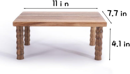 Kitchen Counter Shelf Wooden Cabinet and Desktop Counter Riser