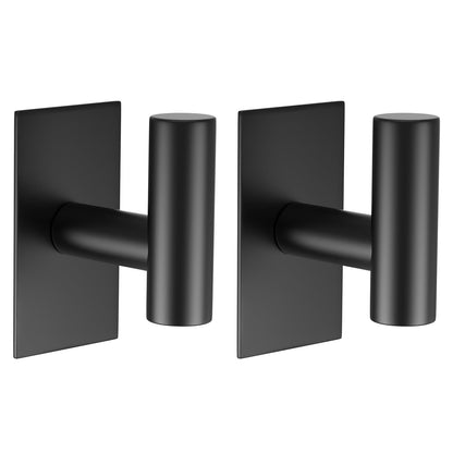VAEHOLD Wall Towel Hooks, Heavy Duty Sticky Holder Waterproof Towel Hooks for Hanging Coat, Clothes, Closet Hook Wall Mount for Kitchen (Silver, 2 Pack)