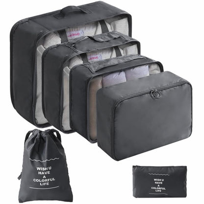 LANSKLBD 6/8 Set Packing Cubes for Suitcases Travel Luggage Packing Organizers,Travel Accessories Essentials Luggage Organizer with Shoe/Tioletry/Laundry Bag (Beige, 8 set)