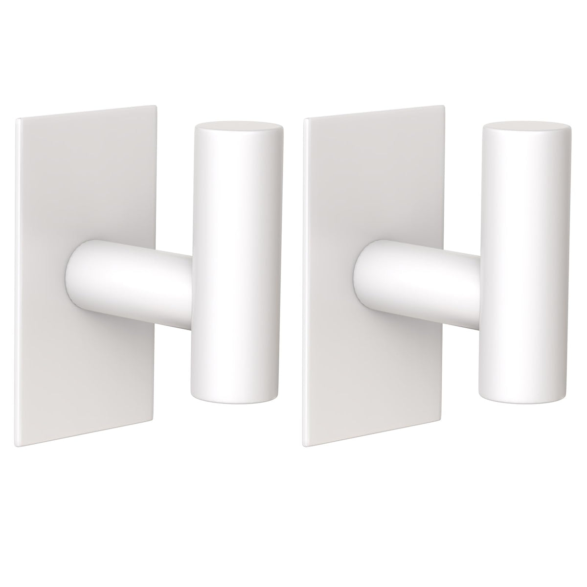 VAEHOLD Wall Towel Hooks, Heavy Duty Sticky Holder Waterproof Towel Hooks for Hanging Coat, Clothes, Closet Hook Wall Mount for Kitchen (Silver, 2 Pack)