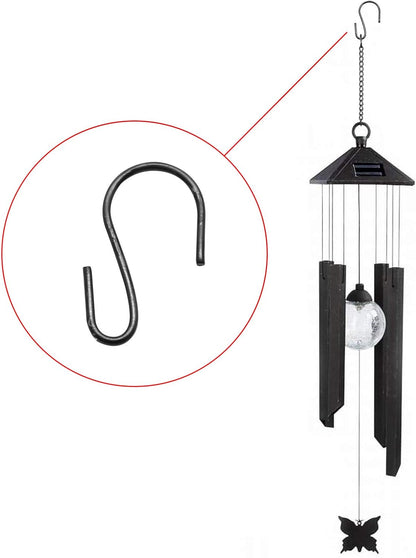 Bonsicoky S Shaped Hooks, 1 Inch, Black, 50PCS