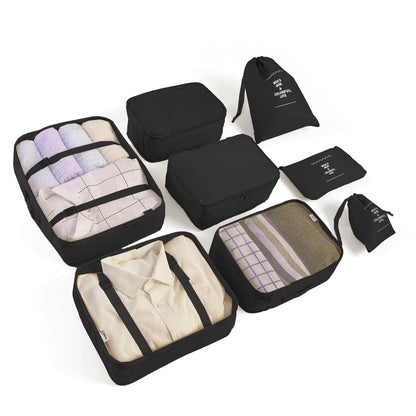 LANSKLBD 6/8 Set Packing Cubes for Suitcases Travel Luggage Packing Organizers,Travel Accessories Essentials Luggage Organizer with Shoe/Tioletry/Laundry Bag (Beige, 8 set)