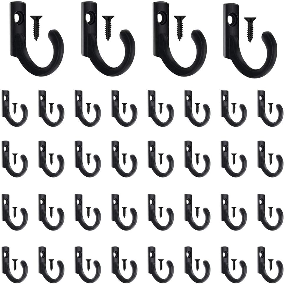 58 Pieces Key Hooks, Small Hooks, Black