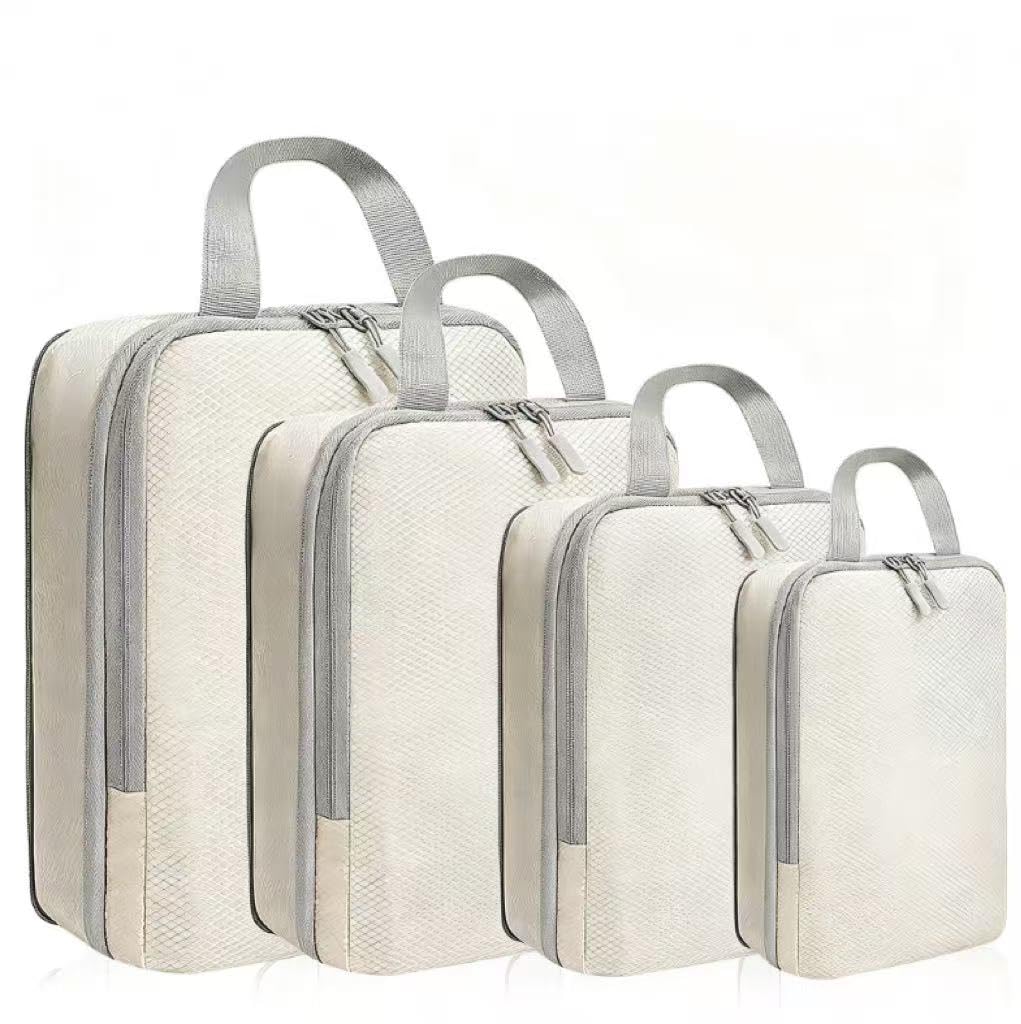 LANSKLBD 6/8 Set Packing Cubes for Suitcases Travel Luggage Packing Organizers,Travel Accessories Essentials Luggage Organizer with Shoe/Tioletry/Laundry Bag (Beige, 8 set)