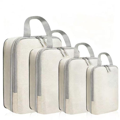 LANSKLBD 6/8 Set Packing Cubes for Suitcases Travel Luggage Packing Organizers,Travel Accessories Essentials Luggage Organizer with Shoe/Tioletry/Laundry Bag (Beige, 8 set)