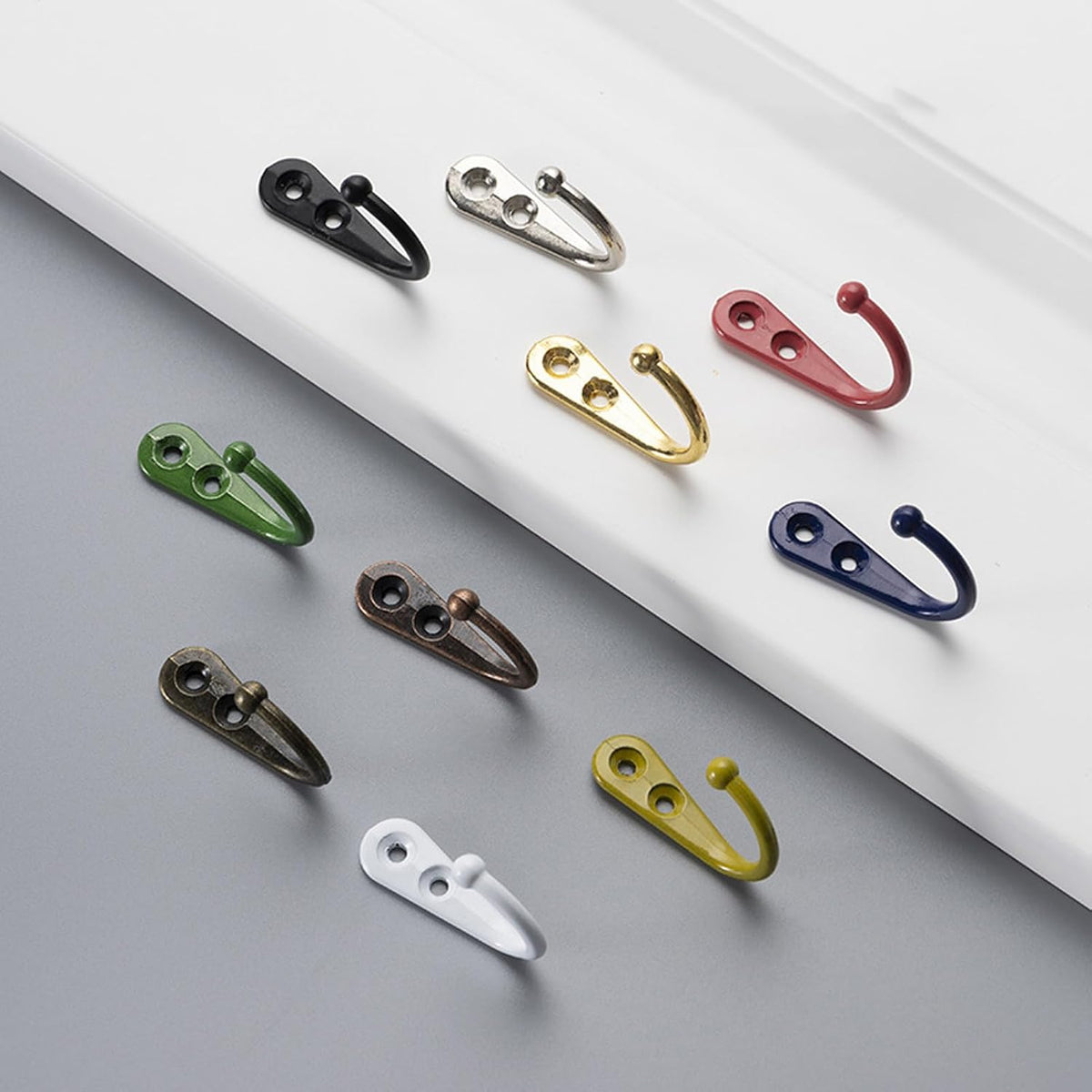 4 Pcs Wall Mounted Hooks for Bedroom,Bathroom,Kitchen,and Cabinet Hangers (with 8 Screws)-Gold