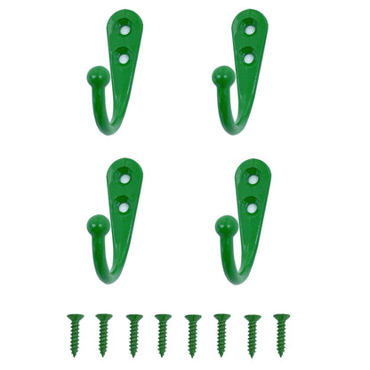 4 Pcs Wall Mounted Hooks for Bedroom,Bathroom,Kitchen,and Cabinet Hangers (with 8 Screws)-Gold