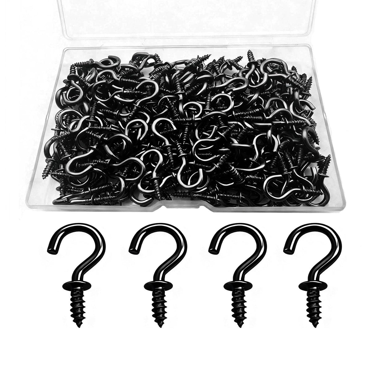 125 PCS 6 Sizes Screw in Hooks,Gold Screw Cup Hooks for Hanging Plants,Decorations,kitchenware and DIY Crafts,(1/2",5/8",3/4",7/8”,1”,1-1/4“)