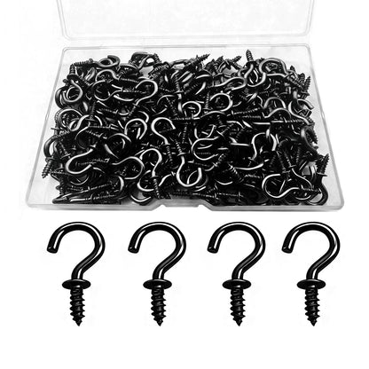 125 PCS 6 Sizes Screw in Hooks,Gold Screw Cup Hooks for Hanging Plants,Decorations,kitchenware and DIY Crafts,(1/2",5/8",3/4",7/8”,1”,1-1/4“)