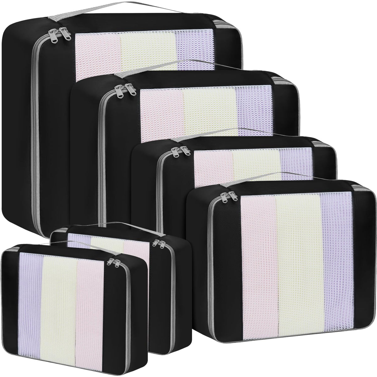 BAGAIL 6 Set/8 Set/10 Set Packing Cubes Various Sizes Packing Organizer for Travel Accessories Luggage Carry On Suitcase