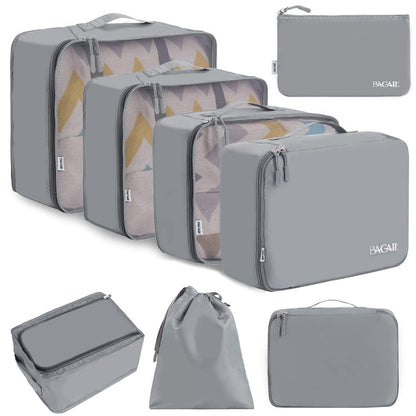 BAGAIL 8 Set Packing Cubes Luggage Packing Organizers for Travel Accessories-Matcha Green