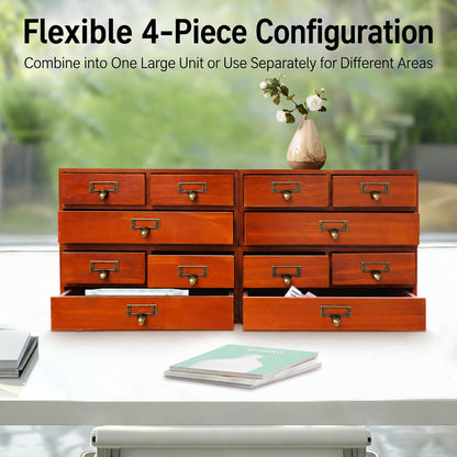 4 Pack Desktop Apothecary Cabinet Storage Cabinet for Tabletop