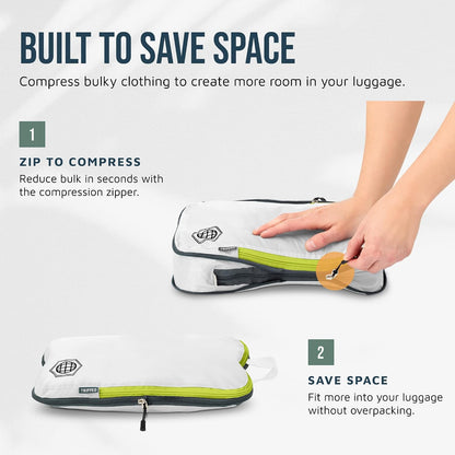 TRIPPED Travel Gear Large Compression Packing Cubes 7-Piece Set for Travel