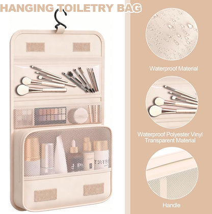 8 Set Packing Cubes for Travel, Suitcase Organizer Bags for Luggage (Cream)