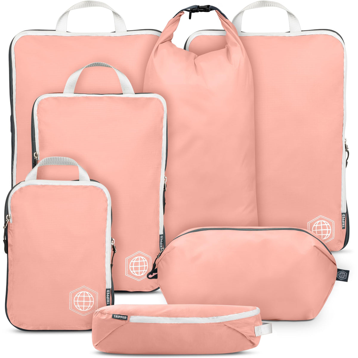 TRIPPED Travel Gear Large Compression Packing Cubes 7-Piece Set for Travel