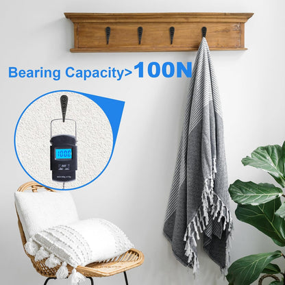 15 Pcs Black Coat Hooks, Wall Hooks for Closet Hanging, 30 Screws