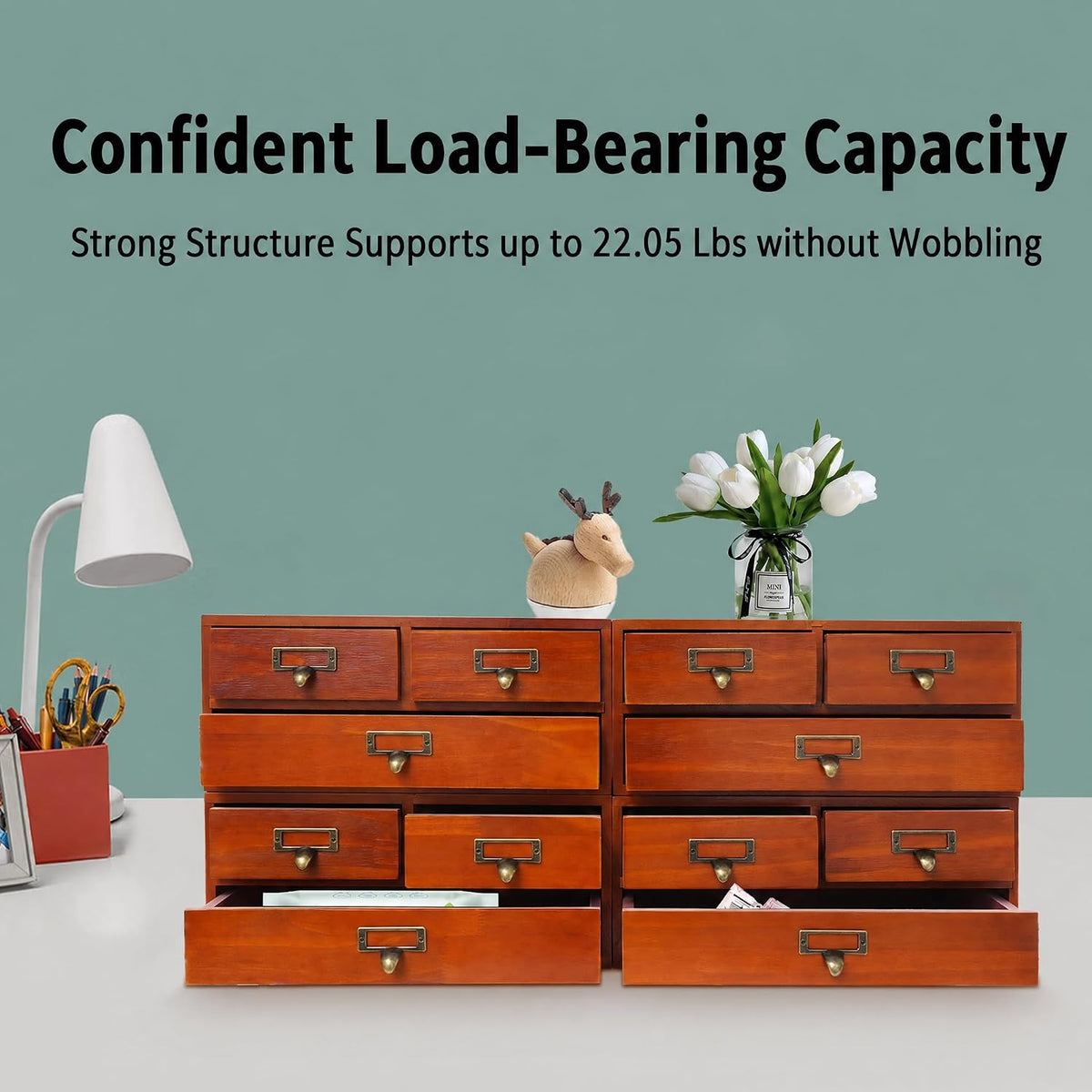 4 Pack Desktop Apothecary Cabinet Storage Cabinet for Tabletop