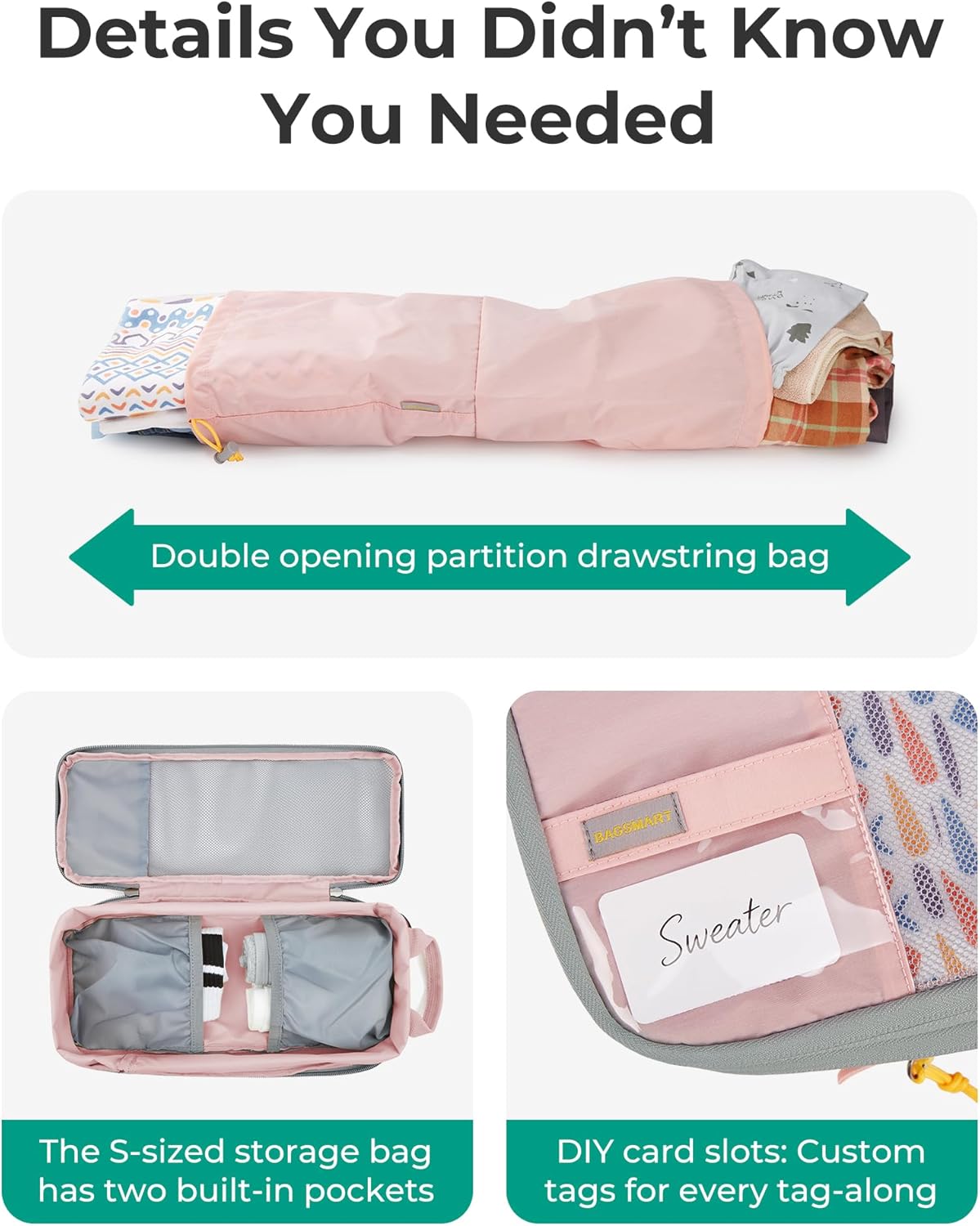 BAGSMART Compression Packing Cubes for Travel Essentials