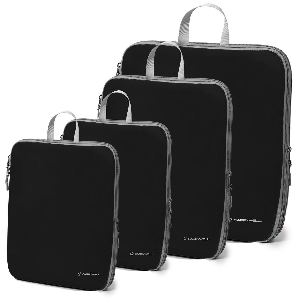 (Not Made In China) 8 Piece Packing Cube Set, Luggage Organizer Bags for Suitcases, Travel Bags, Space Saving Clothes Organizers for Carry On and Checked Luggage