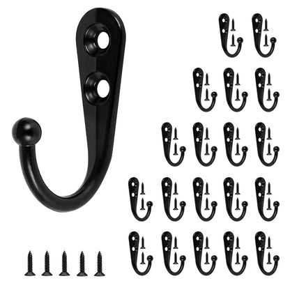 58 Pieces Key Hooks, Small Hooks, Black