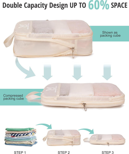 6/8 Set Space Saving Compression Packing Cubes Lightweight Packing Cube