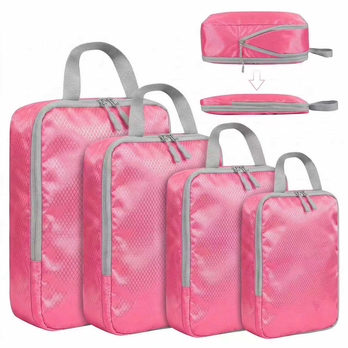 LANSKLBD 6/8 Set Packing Cubes for Suitcases Travel Luggage Packing Organizers,Travel Accessories Essentials Luggage Organizer with Shoe/Tioletry/Laundry Bag (Beige, 8 set)