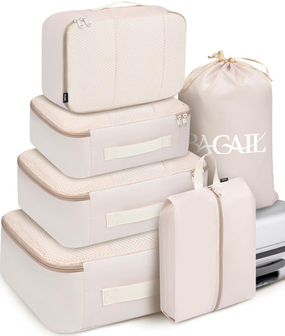 BAGAIL 8 Set Packing Cubes Luggage Packing Organizers for Travel Accessories-Matcha Green
