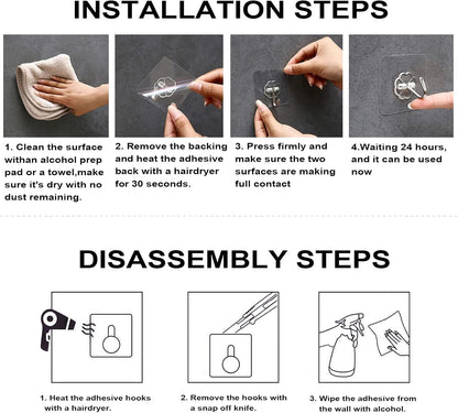 ZESLMG Adhesive Wall Hooks for Hanging, 16 Pack Self Sticky Hook No Damage