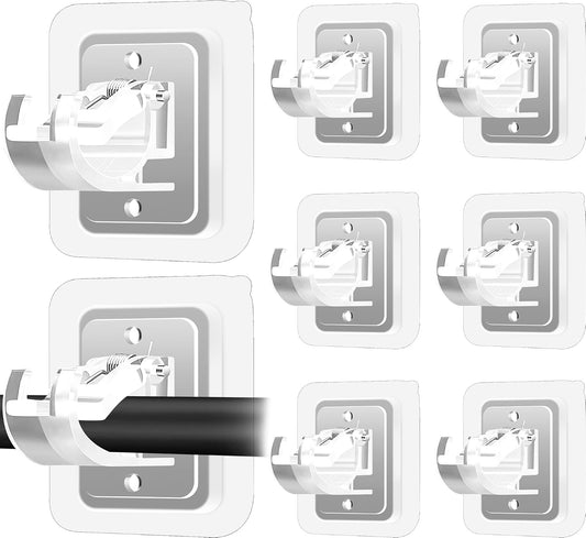8PCS Self Adhesive No Drill Adjustable Curtain Rod Holder Hooks Brackets