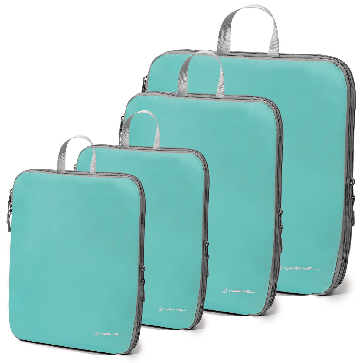 (Not Made In China) 8 Piece Packing Cube Set, Luggage Organizer Bags for Suitcases, Travel Bags, Space Saving Clothes Organizers for Carry On and Checked Luggage