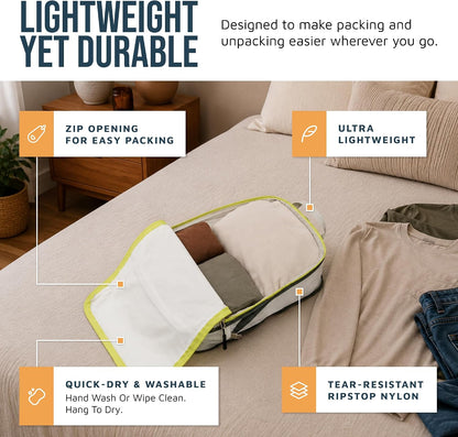 TRIPPED Travel Gear Large Compression Packing Cubes 7-Piece Set for Travel