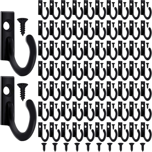 Zhehao 100 Pieces Key Hooks Jewelry Small Hook Key, Black, 100 Pieces
