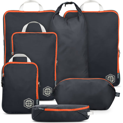 TRIPPED Travel Gear Large Compression Packing Cubes 7-Piece Set for Travel