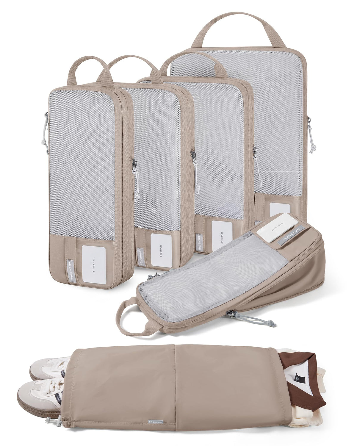 BAGSMART Compression Packing Cubes for Travel Essentials