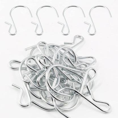 Bonsicoky S Shaped Hooks, 1 Inch, Black, 50PCS