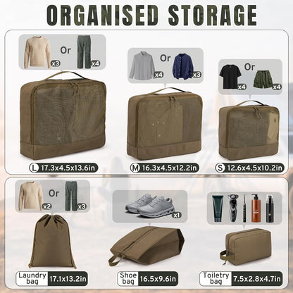 ZOMFELT 6 Pcs Packing Cubes for Travel Cubes & Sturdy Packing Organizers