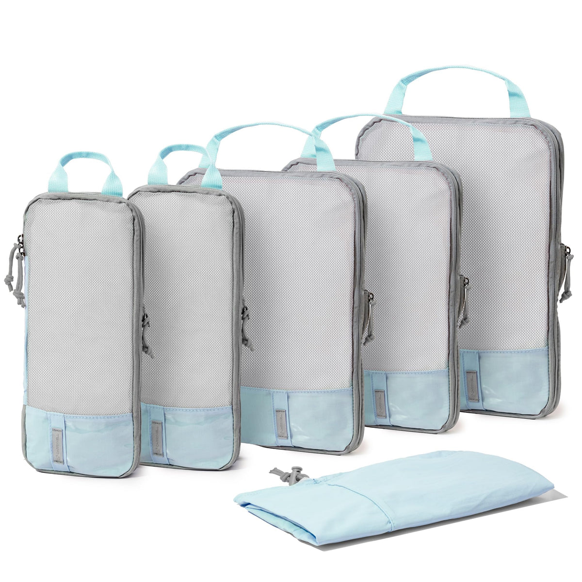 (Not Made In China) 8 Piece Packing Cube Set, Luggage Organizer Bags for Suitcases, Travel Bags, Space Saving Clothes Organizers for Carry On and Checked Luggage