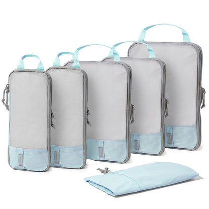 (Not Made In China) 8 Piece Packing Cube Set, Luggage Organizer Bags for Suitcases, Travel Bags, Space Saving Clothes Organizers for Carry On and Checked Luggage