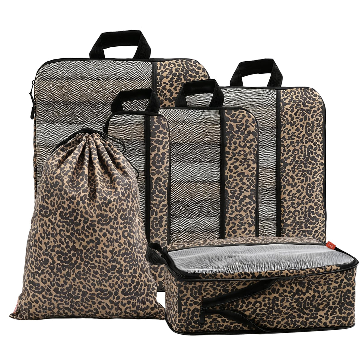 U+U 10 Set Compression Packing Cubes, Travel Organizers (Polka Dot)