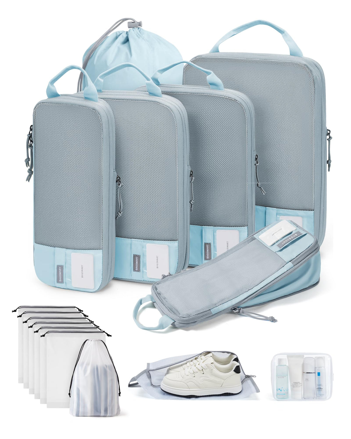 BAGSMART Compression Packing Cubes for Travel Essentials