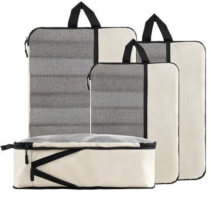 U+U 10 Set Compression Packing Cubes, Travel Organizers (Polka Dot)